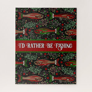 Puzzle Preferiría Estar Pescando Navidades Brook Trout