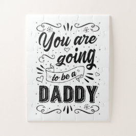 Puzzle Pregnancy Announcement to Husband Black and White