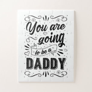 Puzzle Pregnancy Announcement to Husband Black and White