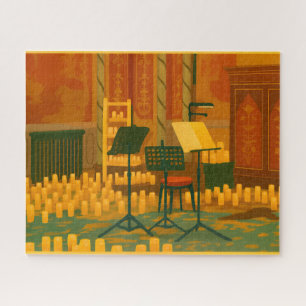 Puzzle Preludio iluminado por velas - Sala de música, Bri