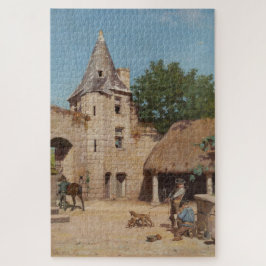 Puzzle Prepararse para la caza (escena medieval)