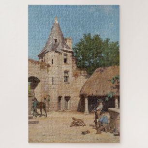Puzzle Prepararse para la caza (escena medieval)