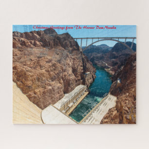 Puzzle Presa Hoover Nevada. Felicitaciones de Navidad