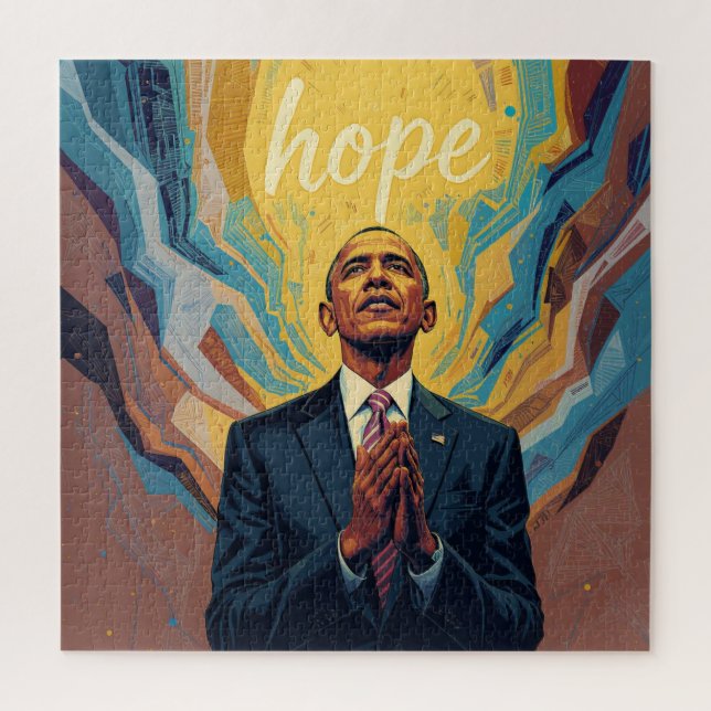 Puzzle President Barack Obama and the Message of Hope Met (Vertical)
