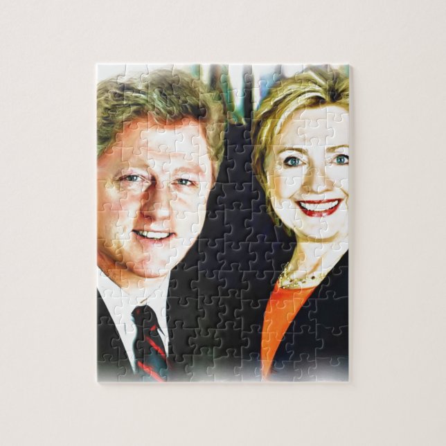 Puzzle Presidente Bill Clinton y Presidente Hillary Clint (Vertical)