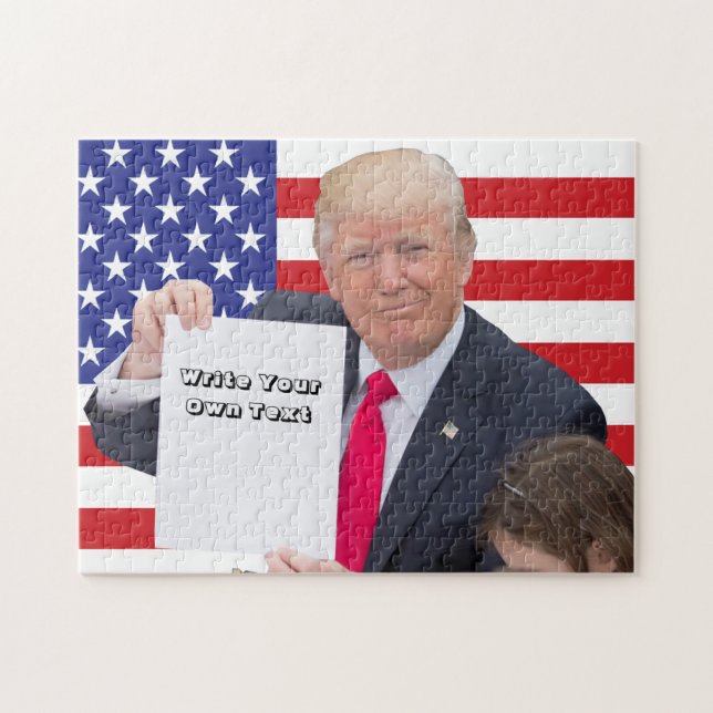 Puzzle Presidente Donald Trump - Escribe tu propio texto (Horizontal)