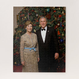 Puzzle Presidente George Bush, Laura Navidades Casa Blanc