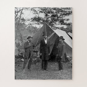 Puzzle Presidente Lincoln en Antietam Maryland Guerra de 