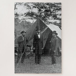 Puzzle Presidente Lincoln en Antietam Maryland Guerra de 
