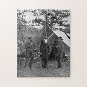 Puzzle Presidente Lincoln en Antietam Maryland Guerra de