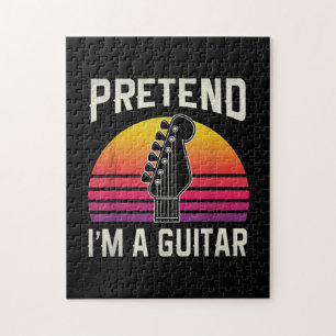 Puzzle Pretende que soy un regalo divertida de guitarra