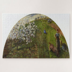 Puzzle Primavera, Campesinos en un Campo (1882) por Pissa