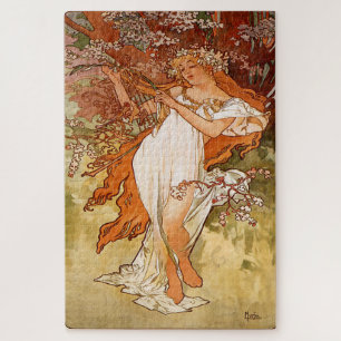 Puzzle Primavera de 1896: Un Art Nouveau de Mucha