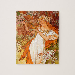 Puzzle Primavera de Alphonse Mucha