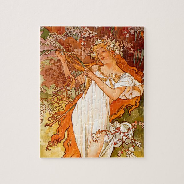 Puzzle Primavera de Alphonse Mucha (Vertical)