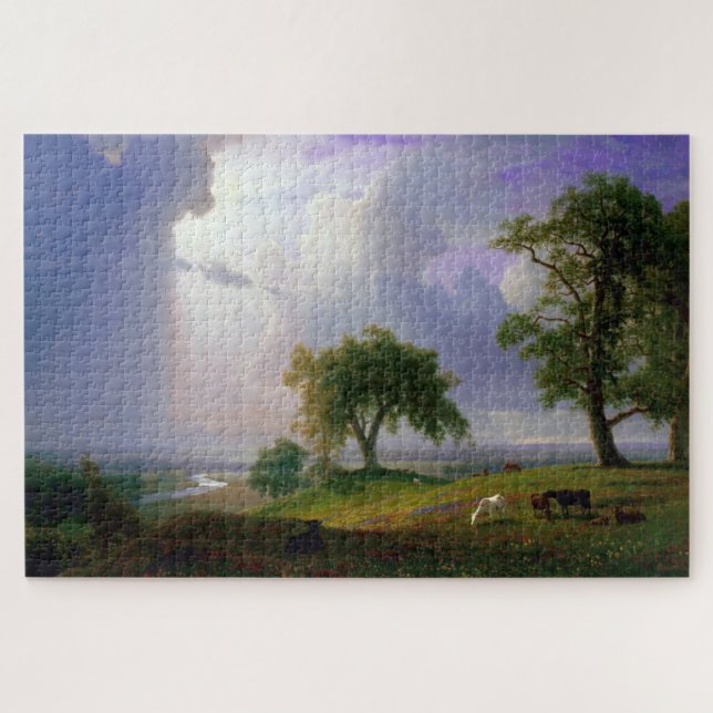Puzzle Primavera de California, Albert Bierstadt (Horizontal)