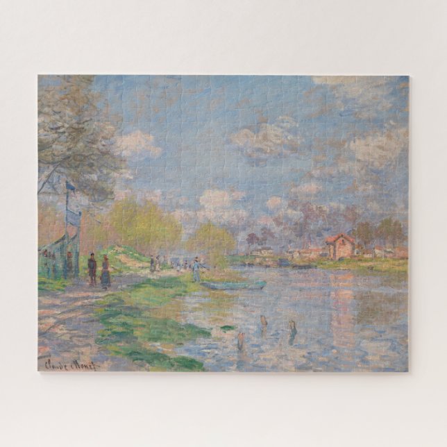 Puzzle Primavera por el Sena de Monet Impresionista (Horizontal)