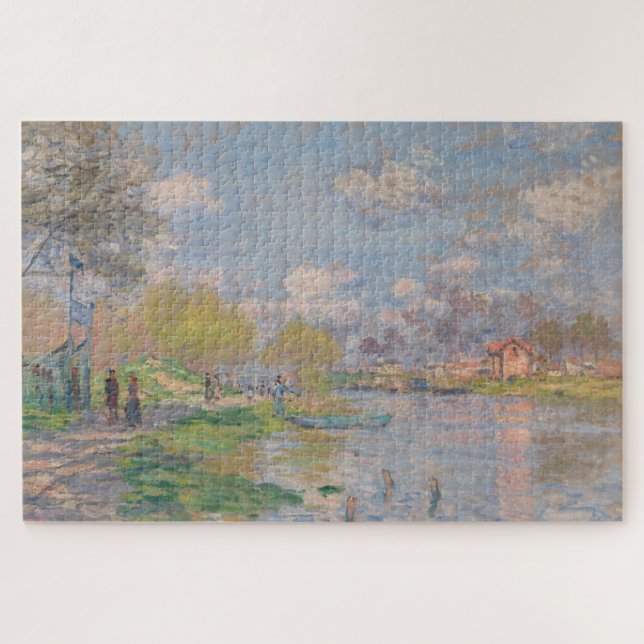 Puzzle Primavera por el Sena de Monet Impresionista (Horizontal)