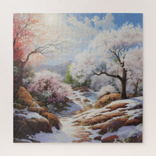 Puzzle Primavera temprana del paisaje