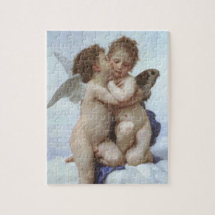 Puzzle Primer Beso por Bouguereau, Ángeles Victorianos An