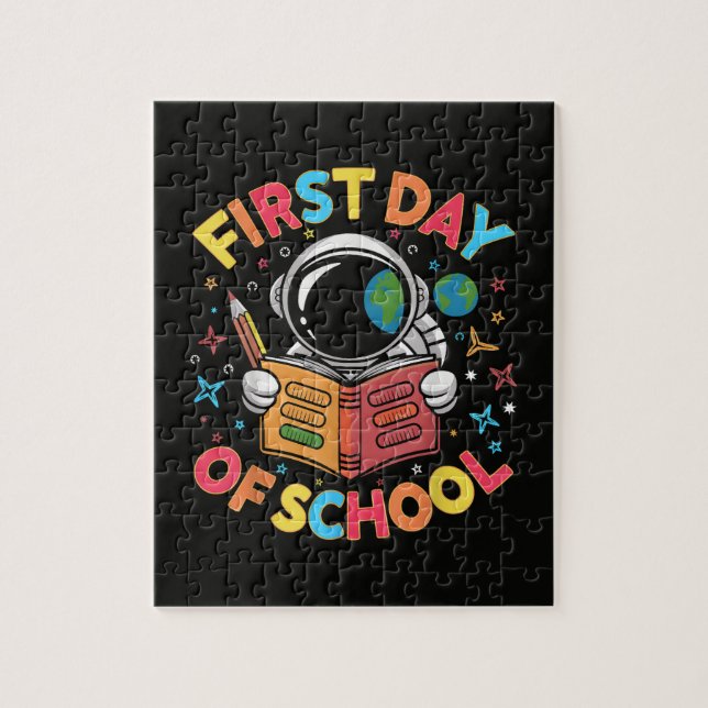 Puzzle Primer Día de Escuela Astronauta Espacio Regreso a (Vertical)
