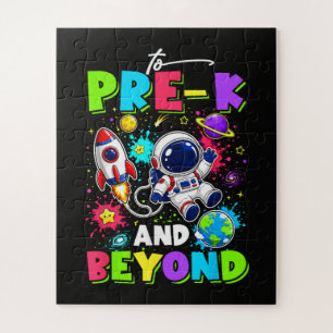 Puzzle Primer Día de Pre-K Astronauta Espacio Regreso a l