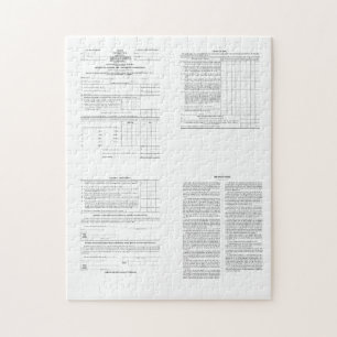 Puzzle Primer formulario de impuesto a la renta de 1040 d