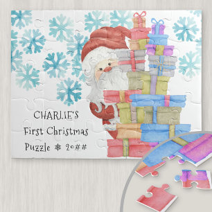 Puzzle Primer Navidad Santa Claus Personalizado Cute