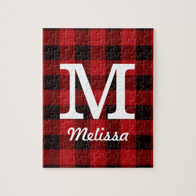 Puzzle Primitiva cabaña Red Búfalo Tapado leñador (Vertical)