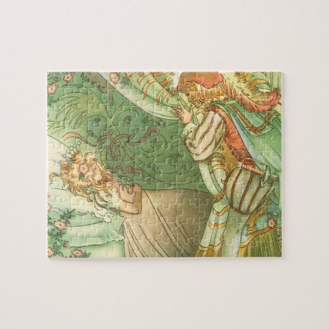 Puzzle Princesa Bella Durmiente, Cuento de Hadas Vintage (Horizontal)
