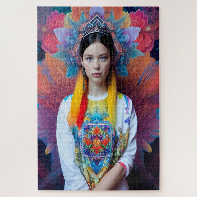 Puzzle Princesa con suéter blanco (Vertical)