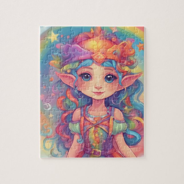 Puzzle Princesa de elfo en un bosque encantado (Vertical)