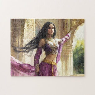 Puzzle Princesa de fantasía árabe Arte Palacio encantado