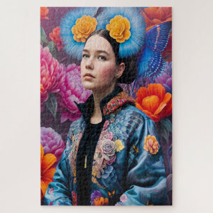 Puzzle Princesa de moda con chaqueta