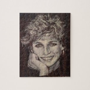 PUZZLE PRINCESA DIANA INK PEN PORTRAIT