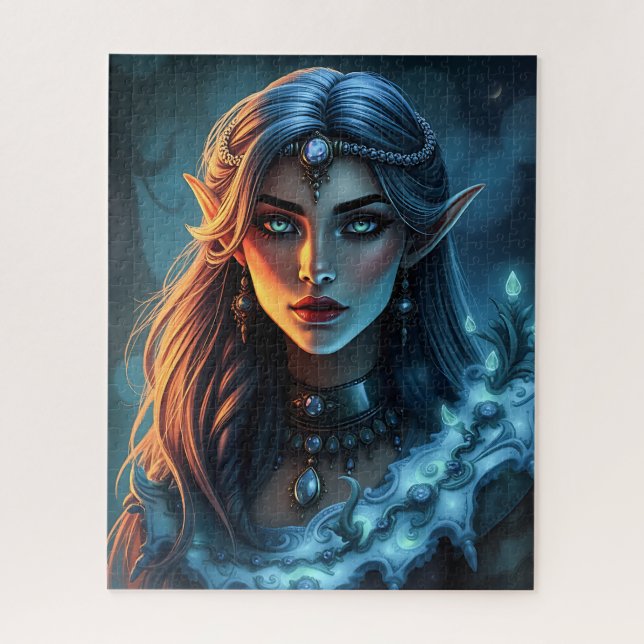 Puzzle Princesa Elven encantadora - Arte Fantastico Místi (Vertical)