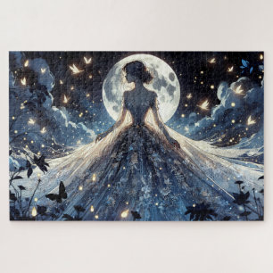 Puzzle Princesa Hada Bajo la Luz de la Luna Vestido Celes