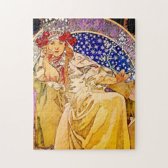 Puzzle Princesa Hyacinth Poster por Alphonse Mucha (Vertical)