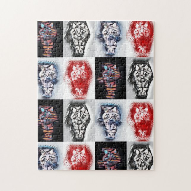 Puzzle Principales tendencias de Funky del Collage de Art (Vertical)