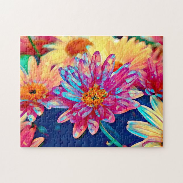 Puzzle Prisma floral colorida (Horizontal)