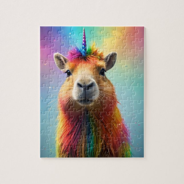 Puzzle Prismhorn: El Capybaraicornio Arcoiris, (Vertical)