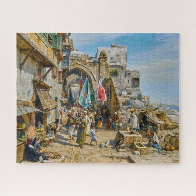 Puzzle Procesión en Jaffa | Gustav Bauernfeind | (Horizontal)