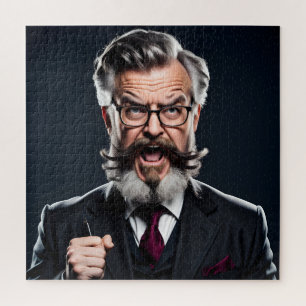 Puzzle Profesor loco de barba