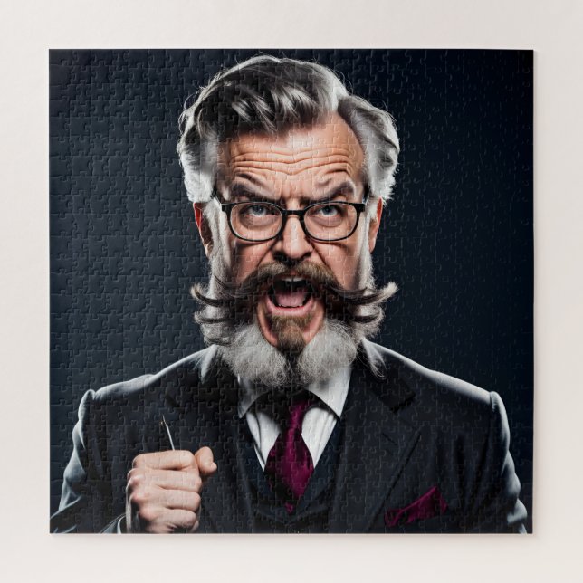 Puzzle Profesor loco de barba (Vertical)