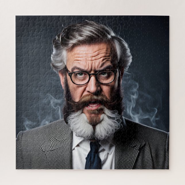 Puzzle Profesor loco de barba (Vertical)