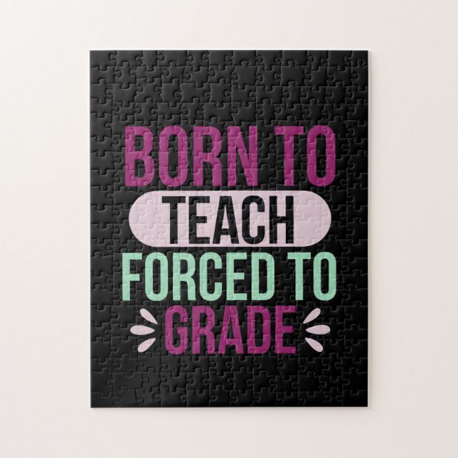 Puzzle Profesora de Regalos | Nacido Para Enseñar (Vertical)