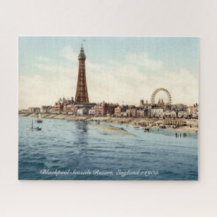 Puzzle "promenade" y torre, Inglaterra c1905 de Blackpool