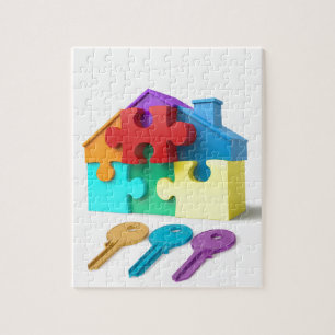 Puzzle Propiedades inmobiliarias, agente inmobiliario,