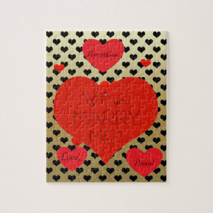 Puzzle Propuesta de matrimonio personalizado se casará co
