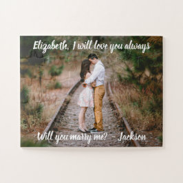 Puzzle Propuesta matrimonial Marry Me Photo White Script 